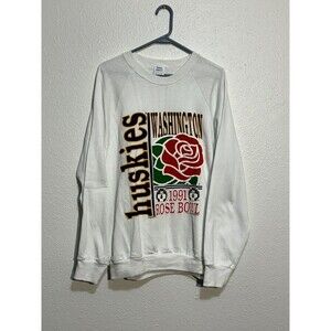 Vintage Washington Huskies Rose Bowl Crewneck Sweatshirt XL 1991 90s NCAA MiUSA